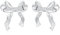 Rajputana Silber Bow Schleifen Ohrringe Ohrstecker für Damen, Women Silver Bow Ribbon Stud Earrings Trendy Jewelry, Schleife Schmuck Frauen