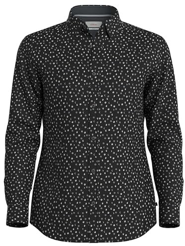 s.Oliver Slim Fit: Gemustertes Popeline-Hemd mit Kentkragen