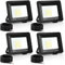 Izrielar 4x 20W Projecteurs LED Extérieur, 3 Températures de Couleur Réglables, Projecteur Spots Super Lumineux Extérieur, IP66 Imperméable pour Éclairage de Jardin et de Chemin