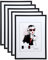 KM FOTO Set Moderner Glas Bilderrahmen NLS aus Kunststoff Perfekt für Fotos Poster und Wanddeko Collage: Farbe: 5er Pack Schwarz | Format: 50x70
