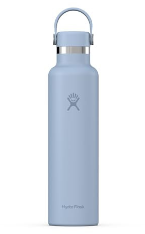 Hydro Flask - Standard Mouth Water Bottle 709 ml (24 oz) - Vacuum Insulated Stainless Steel Water Bottle with Leak Proof Flex Cap and Powder Coat - Surf