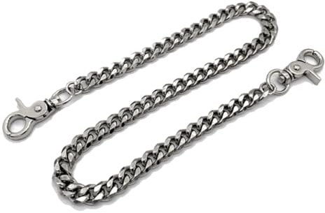Eigso Black Cuban Link Chain Waist Accessory for Women Men Classic Miami Waists Chains for Jeans