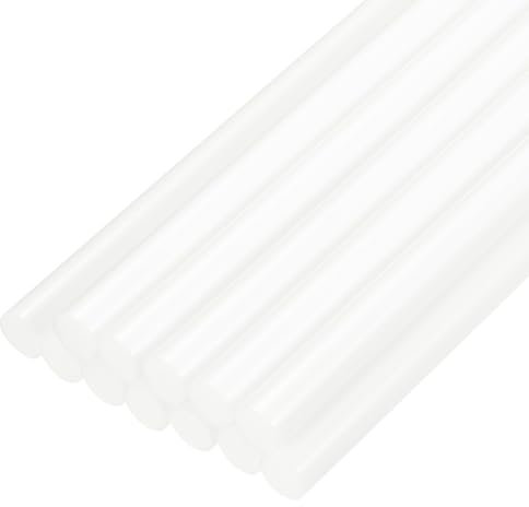 QUARKZMAN 12 Stück Heißklebestifte 11mm x 100mm Heißklebesticks Bunt Heißklebepistole Sticks Heißkleber Klebestifte Klebstoff für DIY Kunsthandwerk Abdichtung Cremeweiß