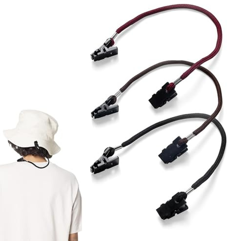 CHENNAN 3 Stück Hat Retainer Clip, Hut Halter Clips Cap Retainer Clip | Sicherheit Winddichte Halteclip, Mützenhalter Hat Clip geeignet für Angeln, Golfen, Segeln, Bootfahren, Klettern, Reisen