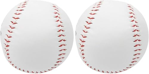 Tefola Softball Ball Training, 2Pcs 12in Softball Hand Sewing Practice Hard Ball Sport Accessory