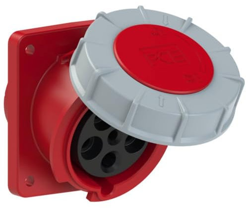 Prise femelle CEE 63 A 5 pôles PCE Power Twist 435-6 400 V rouge, gris 1 pc(s)