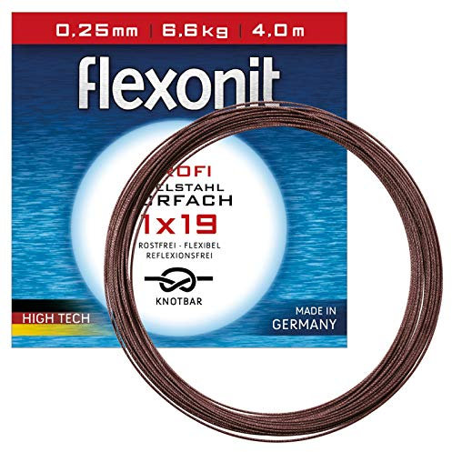 Flexonit Unisex – Erwachsene 10C4050801000057C10 Cebbra Meterware-0,20mm / 4,5kg / 4 m Vorfachmaterial, Bunt, Normal