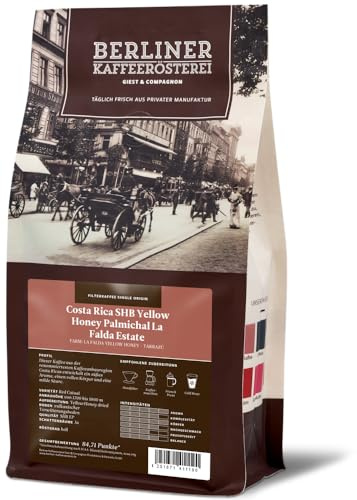 Berliner Kaffeerösterei - Costa Rica Yellow Honey Palmichal (500g / ganze Bohne), Röstgrad Kaffee: hell, 100% Arabica Bohnen, Aromaprofil: Fruchtig/Süß