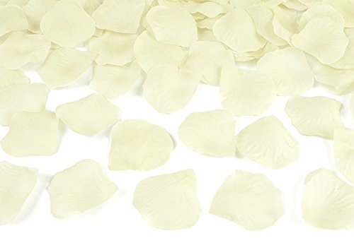 jakopabra Deko - Rosenblätter zum streuen 100 Stück Hochzeit Tischdeko (crème)
