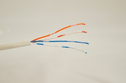 10 MTR BT CW1308 WHITE TELEPHONE CABLE 2 PAIR OR 4 CORE FOR INTERNAL USE