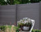WPC/BPC Sichtschutzzaun dark grey 4 Zäune inkl. 5 Pfosten Sichtschutz Gartenzaun Zaun
