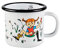 Muurla - Emaillebecher - Henkelbecher - Motiv: Pippi Langstrumpf - robust - 150 ml