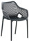 CLP Stuhl Air XL I Stapelbarer Terrassenstuhl I Komfort Und Design I Ideal Für Garten und Balkon I UV Beständig Und Wetterfest, Farbe:dunkelgrau