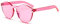 J&L Glasses Fashion Rimless One Piece Clear Lens Color Candy Sunglasses（Pink）