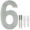 NUZAMAS Numeri civici 6, Targa in acciaio inox per hotel Indirizzo Targa Targa Targa Numeri civici, montaggio a parete, 10,8 cm Larghezza 15 cm Altezza, Kit di installazione incluso