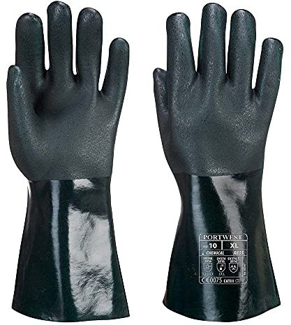 Doppelt beschichteter PVC Schutzhandschuh 35cm