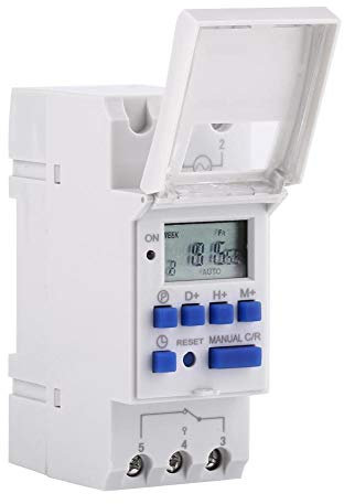Temporizador De Relé Electrónico con Retroiluminación LCD, Programable Semanalmente, 16 On/16 Off, Paquete Múltiple (12 V)