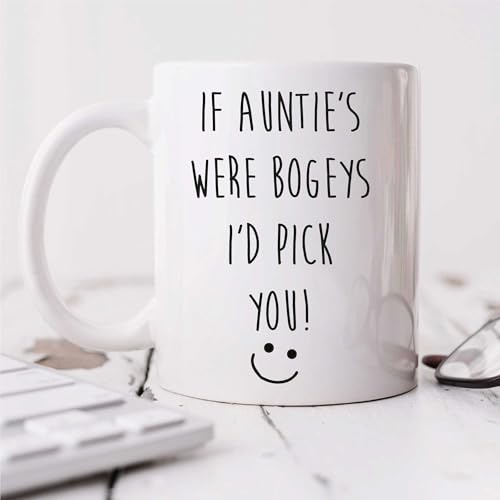 60 Second Makeover Limited If Auntie's were Bogeys I'd Pick You Mug Auntie Birthday Gifts Funny Mothers Day Aunty Birthday Gifts for Aunt Auntie Presents Coffee Cup