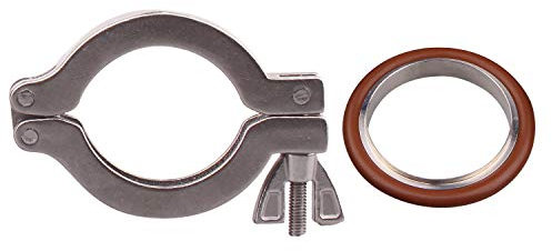 DERNORD Wing Nut Clamp Flange Quick Clamp Stainless Steel 304 with Centering O-Ring (KF-40)