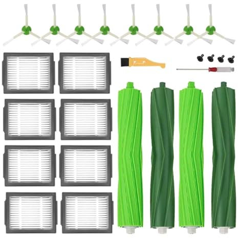 MZY LLC - Kit di ricambio per aspirapolvere iRobot Roomba serie 800 & 900 con spazzola laterale a 3 bracci filtro HEPA ruota anteriore vuoto kit 870 880 980 960 Ricambi per Roomba I7 I7+