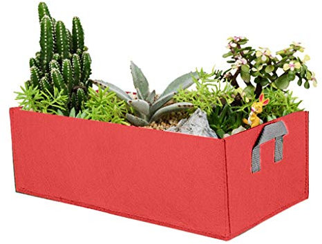 95sCloud Gemüsebeutel Pflanzen Taschen aus Vliesstoff, 40X30X20CM Pflanzsäcke Garten Wachsende Tasche,Pflanzbeutel Pflanztasche Wachsende Tasche Kartoffelsack zum Kartoffeln, Tomaten (Rot)