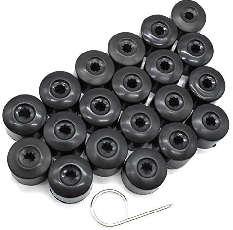XUKEY Lot de 20 cache-écrous de roue avec extracteur pour Beetle Golf Tiguan