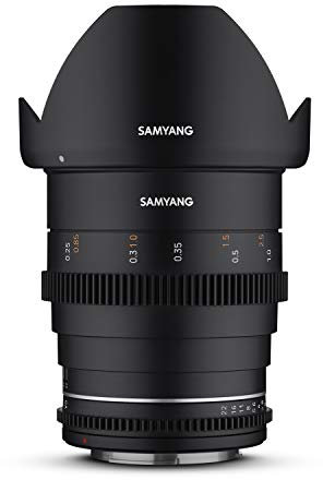 Samyang MF 24mm T1,5 VDSLR MK2 Fuji X – lichtstarkes T1,5 Weitwinkel Cine- und Video Objektiv für Fuji X Mount, 24 mm Festbrennweite, Follow Focus Zahnkränze Vollformat und APS-C, 8K Auflösung