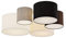Lindby Stoff Deckenlampe grau, braun schwarz beige weiß 5 Schirme Ø 20 25 30 35 40 cm 5x E27 max. 60W ohne Leuchtmittel Textil Deckenleuchte