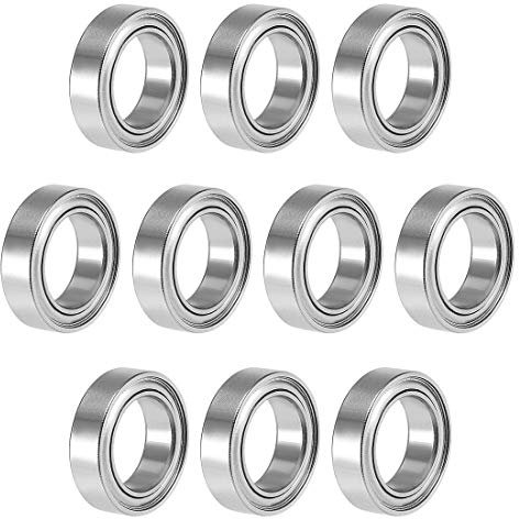 sourcing map 10Stk. SMR117ZZ Kugellager Rillenkugellager Doppelt Geschirmt 440C Edelstahl Bearing Skateboard Bearings 7mm x 11mm x 3mm Rollenlager Skateboard Kugellager Kugellager Set