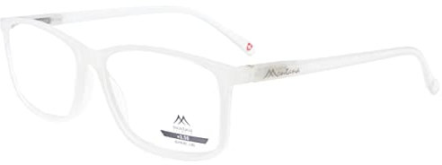 Schicke Lesebrille / -hilfe MR62 mit Federscharnier aus Kunststoff in Weiß Glanz + 1,50 dpt