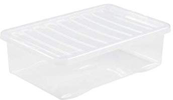 Wham 2 x Crystal Box and Lid 32 Liter, Clear