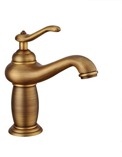 Gyx Rubinetto Bagno Lavabo Nero Monocomando Ottone, Regolazione A Caldo E Freddo, Per Miscelatore Lavabo E Rubinetti Per Bidet, Valvola In Ceramica, Stile Antico