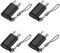 Seminer Adaptateur USB C vers Micro USB avec Lanière (4 Packs), Type C Femelle vers Micro USB Mâle Connecteur Compatible avec Samsung Galaxy S7/S7 Edge, Huawei et Appareils Micro USB, Noir