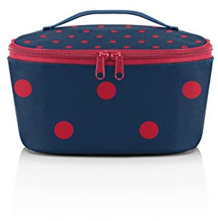 reisenthel coolerbag S Pocket Kühltasche mit Obermaterial aus recycelten PET-Flaschen Ideal für das Mittagessen unterwegs, Couleur:Mixed red dots