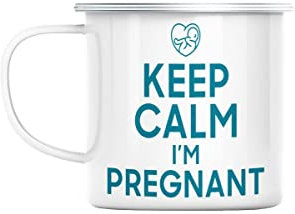 Fabulous Mug en Métal Emaillé Keep Calm I'm Pregnant Enceinte Mère Future Maman