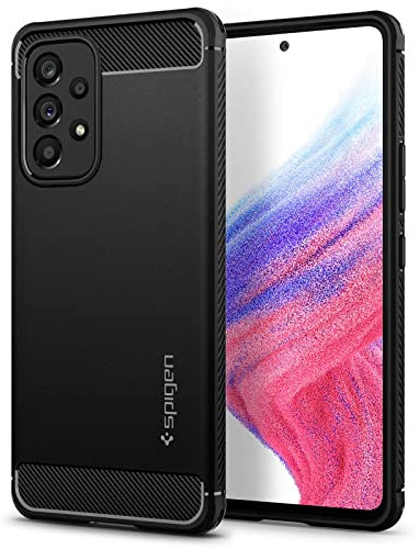 Spigen Rugged Armor Hülle Kompatibel mit Samsung Galaxy A53 5G - Schwarz