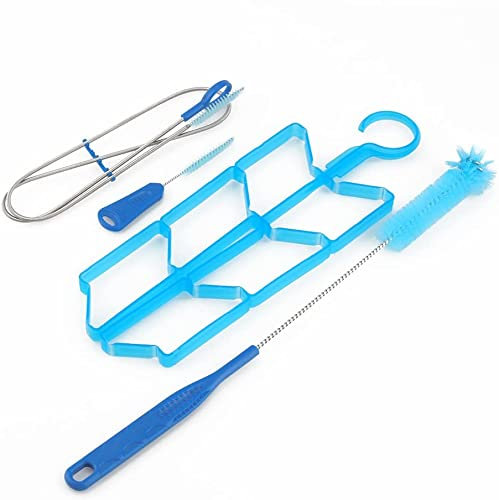 HOUSON 4 in 1 Reinigungskit für Trinkblasen, Trinkblase Reinigungsbürste Flexible Lange Bürste für Schlauch, kleine Bürste für Beißventil, große Bürste