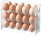 Egg Holder for Refrigerator, Egg Storage Box for Fridge, 3-Layer Flip Fridge Egg Tray Container, Kitchen Countertop Fresh Egg,Reusable Versatile Clear Egg Tray (30 Grid)