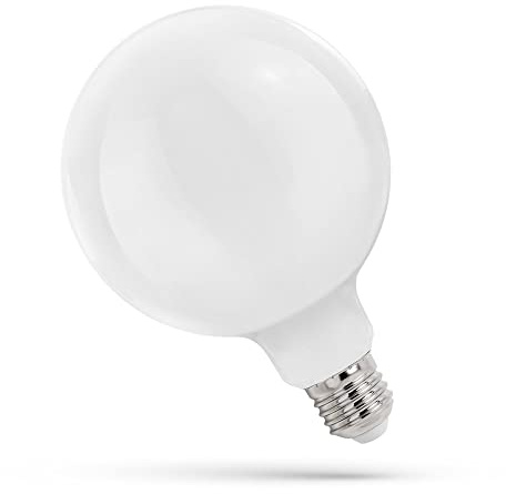 NCC-Licht LED Lampe G125 Globe E27 11W 1250lm Warmweiß 2700K | LED Leuchtmittel aus satiniertem Glas, gemütliches Licht ideal für Wohnbereiche