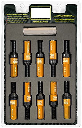 Omp SPEED - Set Performance-Schrauben mit Aluminiumschutz, M12X1.25, HEX: 17-19, L: 28 mm, Farbe: orange
