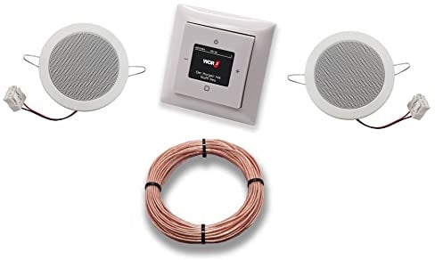 Busch Jäger DAB+ radio da incasso DAB PLUS RADIO 8215 U – 101 bianco alpino set completo Balance SI + 2 altoparlanti da soffitto altoparlanti da incasso + cavo altoparlante da 20 metri, 2 x 0,75