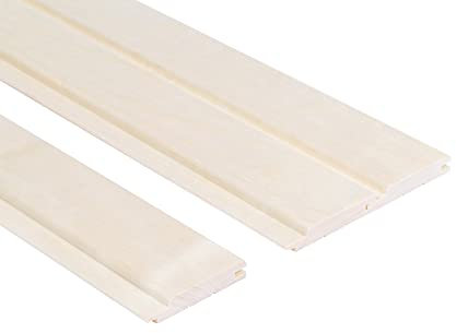 Saunainter Profilo in legno di pioppo, classe A, molla STP, 15 x 90 mm, 2400 mm, 6 pezzi, materiale da costruzione per sauna e interni