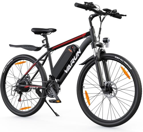 VARUN E Bike, 26 Zoll E-Mountainbike Elektrofahrrad mit 48V Batterie, Aluminium Rahmen, Professionelle 21 Gang, Reichweite 40-80KM, geeignet für Stadtstraßen Bergpfade