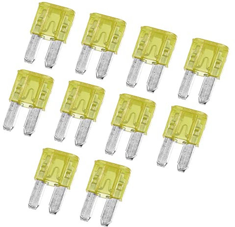 X AUTOHAUX 10pcs 20A 20Amp Car Mini Blade Fuse for Boat Truck Motorcycle Yellow