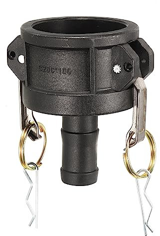 PATIKIL IBC Tote Adapter 2 Cam Lock to 25mm Barb Fitting, 275-330 Gallon Drain Adapter Fitting for Tank Garden Watering Hose