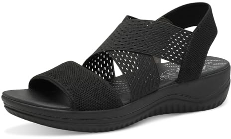 Jana Coshy Damen Sandalen flach Elastisch Vegan
