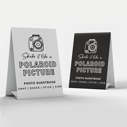 Shake It Like A Polaroid Picture - Photo Guestbook Sticker, Wedding Guestbook Decal, DIY Sign For Wedding Party Decor Guest Photos & Selfies