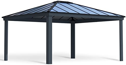 Canopia by Palram Carport Bausatz Colorado 14x16 487 x 425.5cm Doppelcarport Polycarbonat in Anthrazit für PKW aus rostfreiem Aluminium