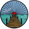 Sunrise from The Sea Patch Embroidered Applique Badge Iron On Sew On Emblem