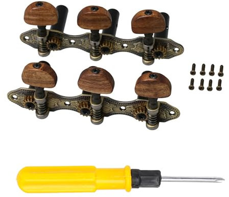 BQLZR Lot de 3 Chevilles d'Accordement Bronze Guitare Classique 1L 1R Manche Bois